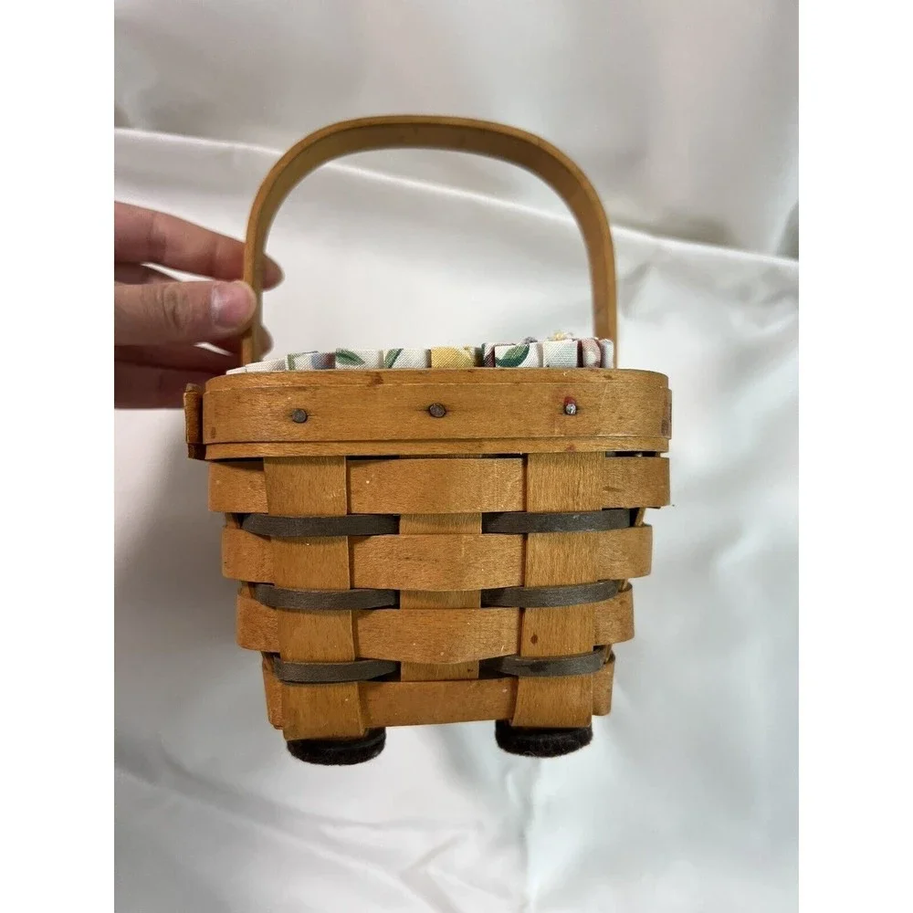 Longaberger Basket American with Rose Liner‎ 1997